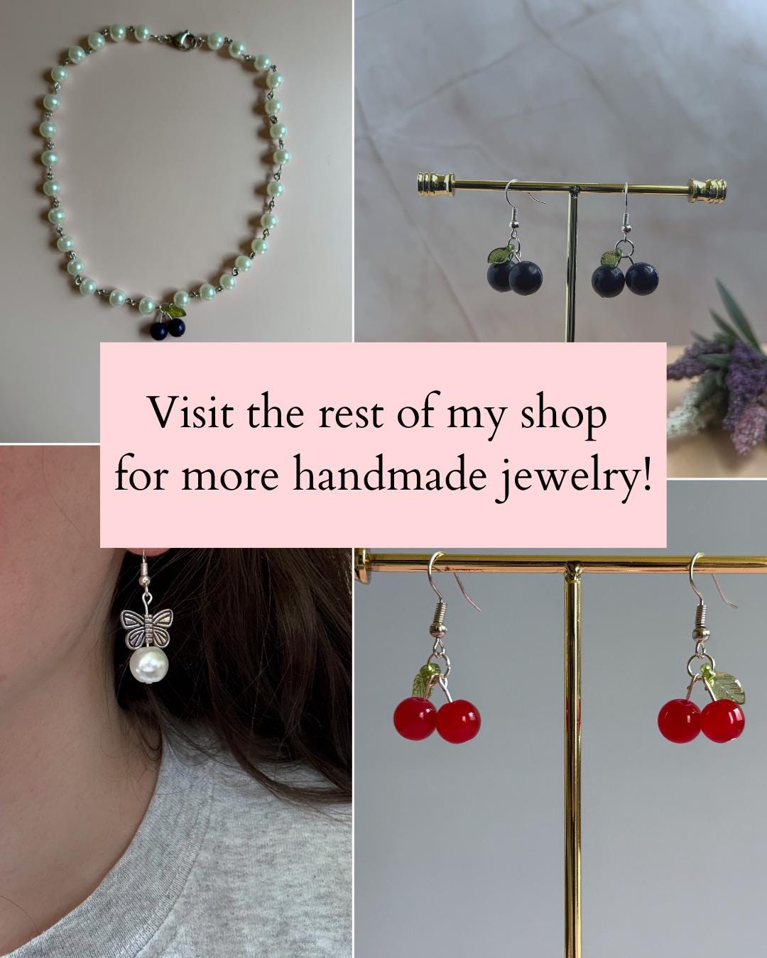 Czech Glass Christmas Dangle Earrings: Red, White & Green