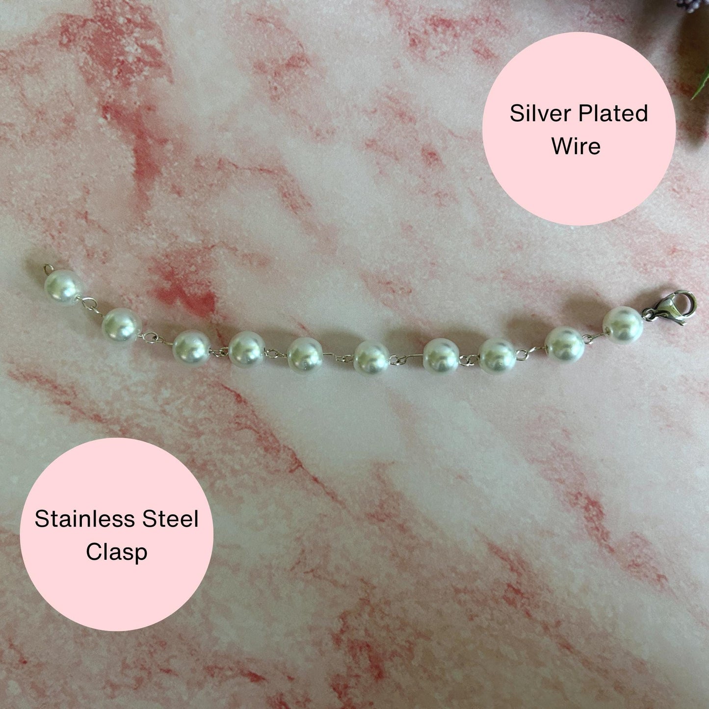 Pearl Link Bracelet | Handmade Elegant Bracelet - Multiple Sizes Available