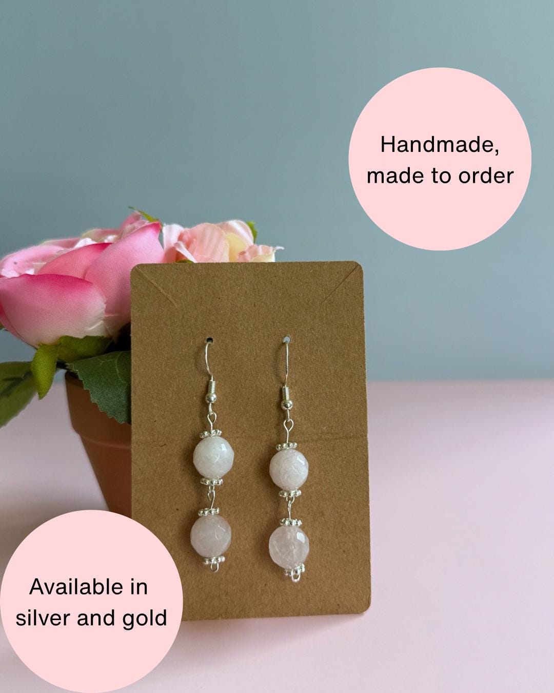 Rose Quartz Earrings
