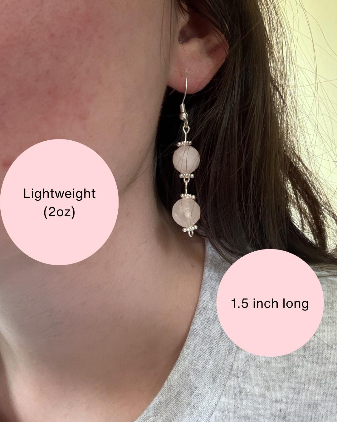 Rose Quartz Earrings
