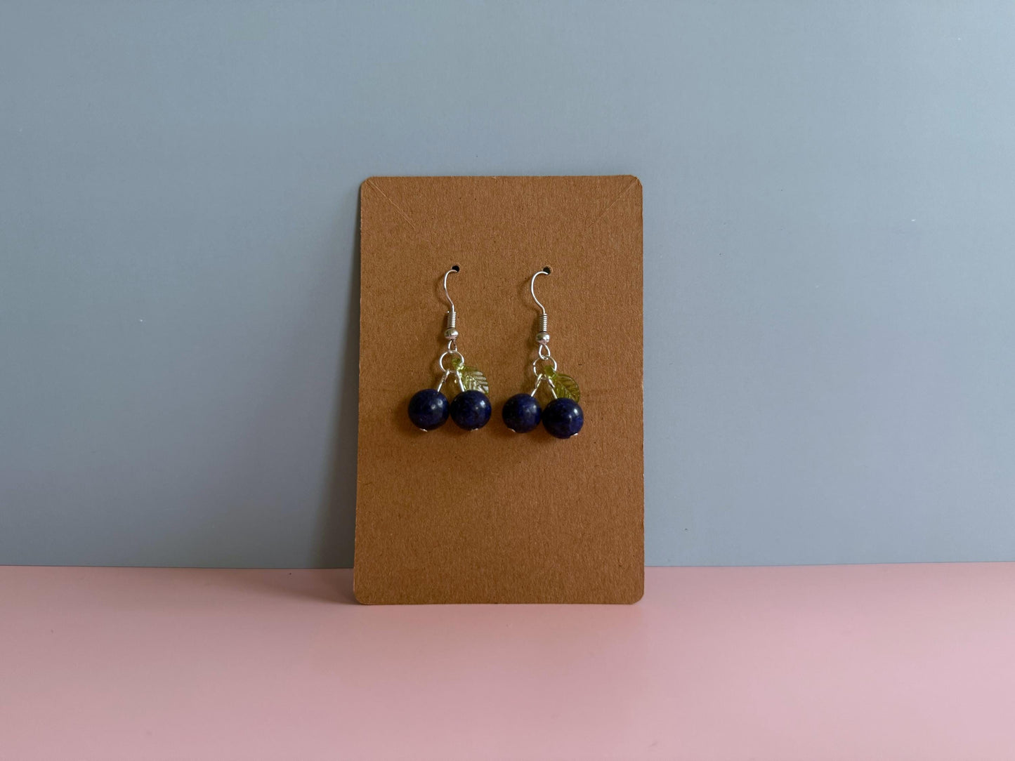 Blueberry Earring & Necklace Set | Fruit Jewelry | Summer Jewelry | Gift Set for Her