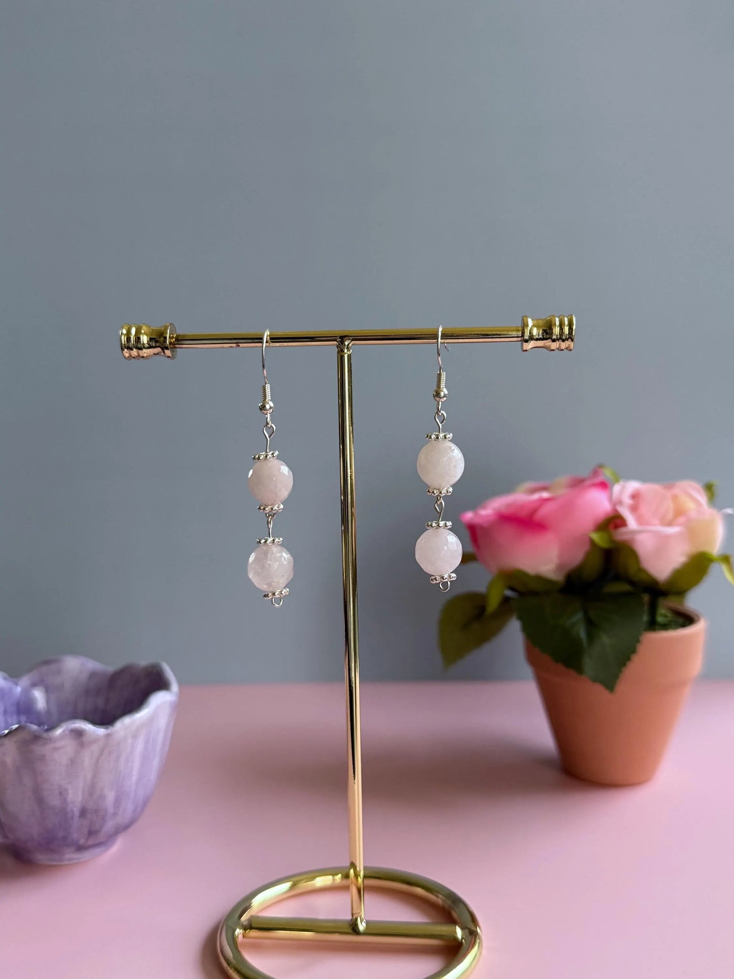 Rose Quartz Earrings