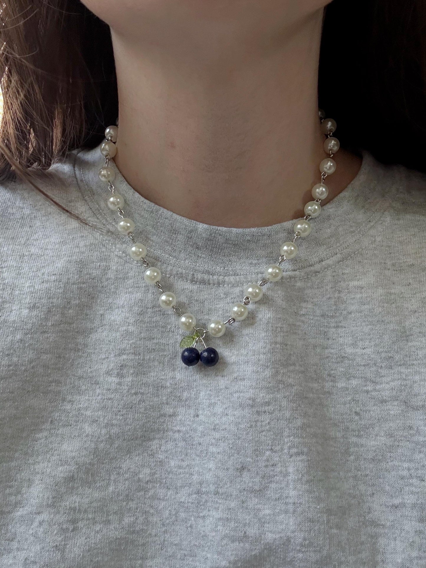 Blueberry Earring & Necklace Set | Fruit Jewelry | Summer Jewelry | Gift Set for Her