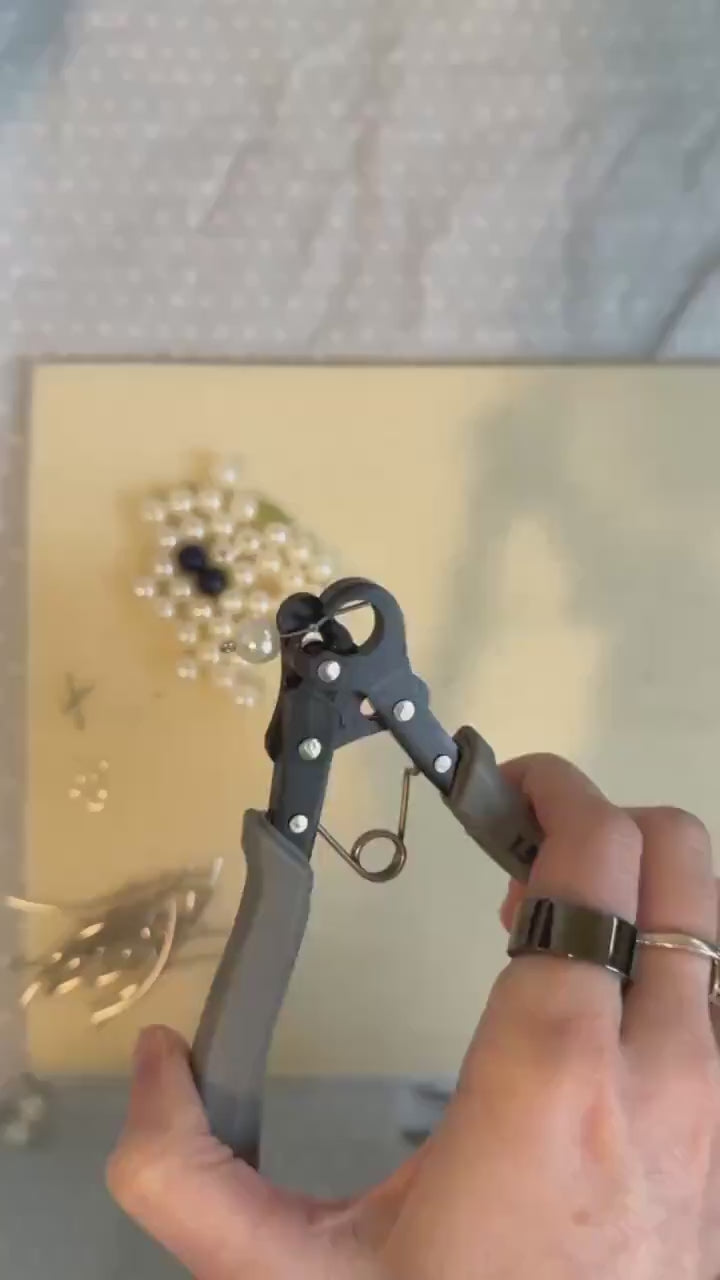 Handmade Blueberry Jewelry Set: Pearl Necklace & Earrings