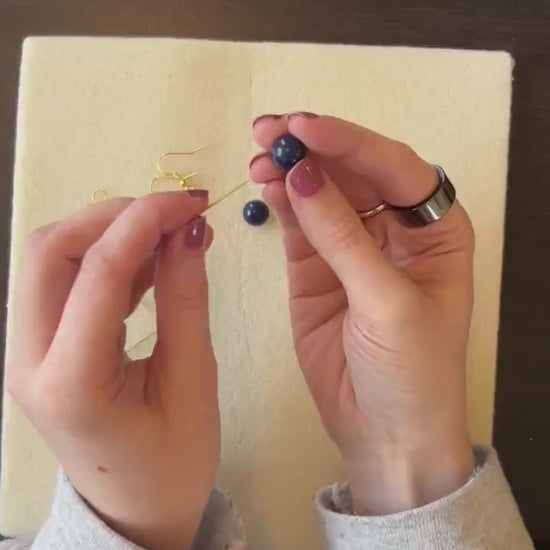 Blueberry Dangle Earrings: Stainless Steel, Lightweight Fruit Jewelry